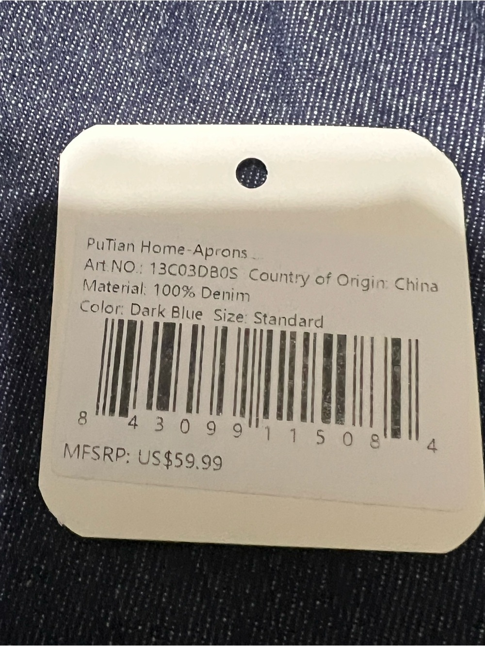 CLOSET CLEAN OUT - New Denim 4pocket Apron with faux leather straps (one size) - Picture 4 of 4